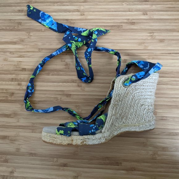 Old Navy Blue & Green Espadrille Wedges - Picture 1 of 3